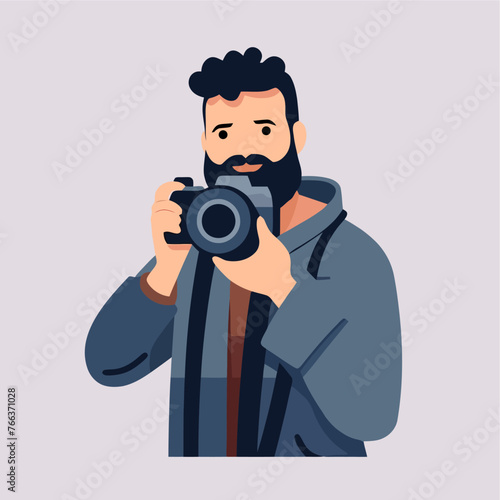 vector flat photographer (6).eps