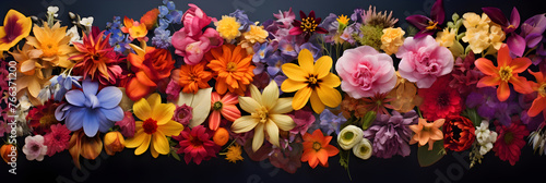 The Rainbow Symphony: A Beautifully Riotous Expedition into the Heart of Floral Abundance © Adeline