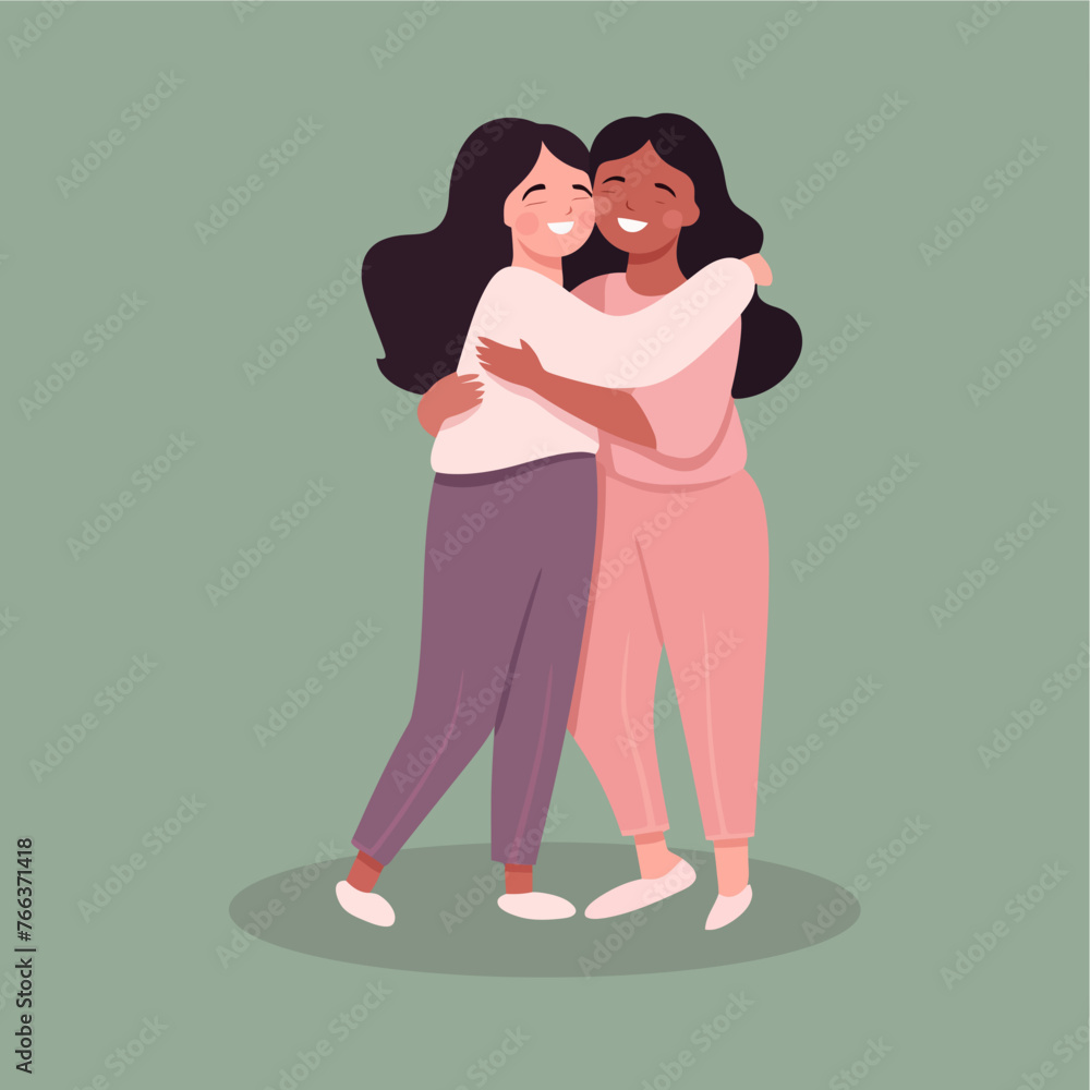 friends hugging each other fl... friends hugging each other fl...