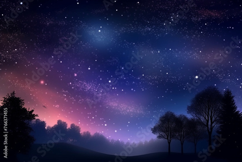 night sky with stars background, created using generative AI tools