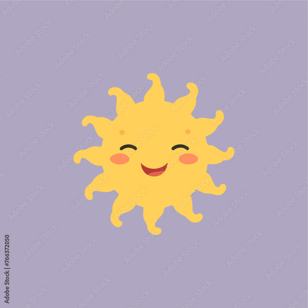 vector hand painted sun in ca... vector hand painted sun in ca...