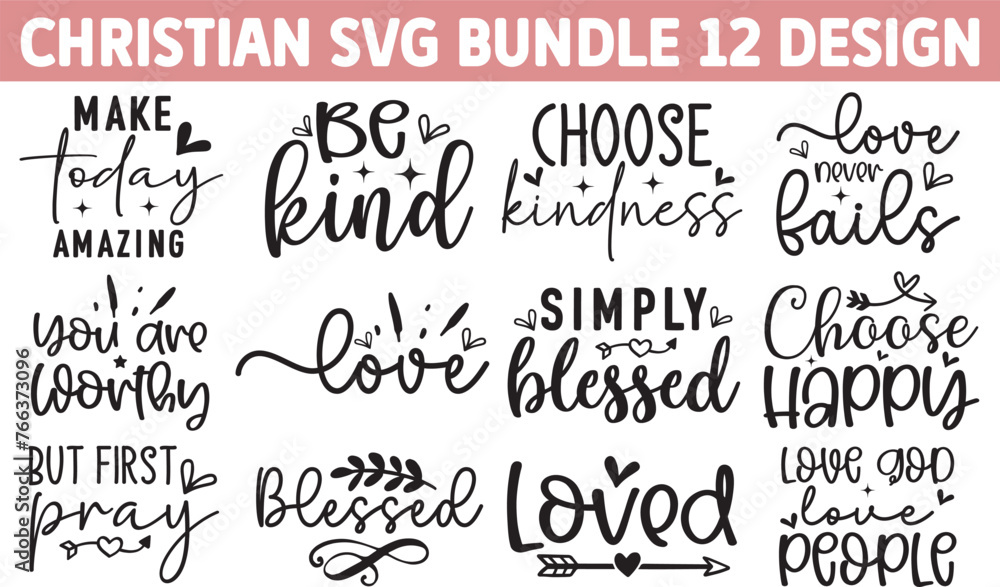 Christian SVG Bundle, Scripture Bundle, Bible Verse Bundle, Religious SVG, Jesus, God, Faith svg


