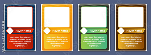 game card border template with gradient variant color from game card or playing card