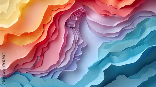 Captivating Layered Landscape of Vibrant Color and Organic Form