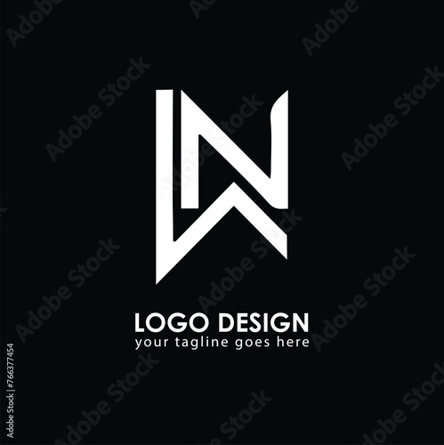 WN WN Logo Design, Creative Minimal Letter WN WN Monogram