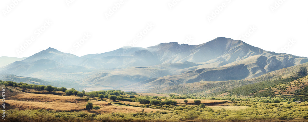 Obraz premium Serene mountain landscape, cut out