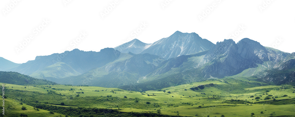 Fototapeta premium Serene mountain landscape, cut out