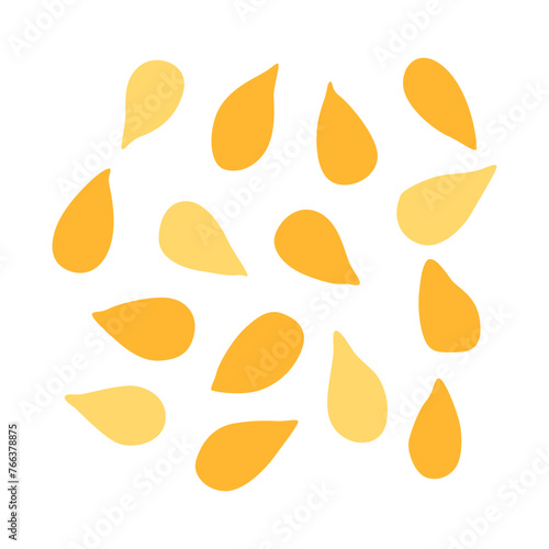 Icon of oil seeds. Vector. Flat style orange icon