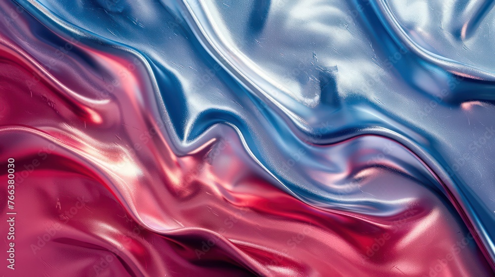 Obraz premium The seamless flowing liquid metal texture background is suitable for wallpaper and complements an industrial business background concept.