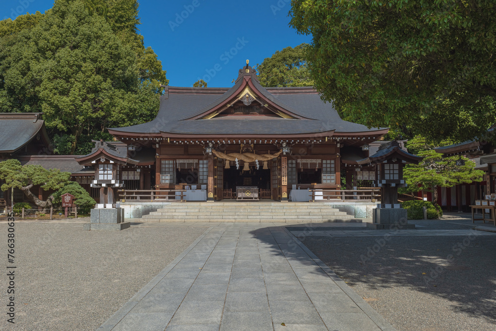 熊本 水前寺公園 出水神社の拝殿