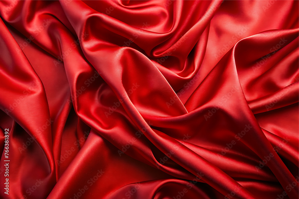 Fabric red satin background Fabric red satin background