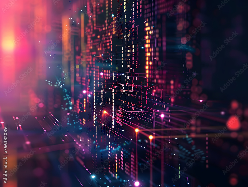 Fototapeta premium Fusion of Creativity: Abstract Background with Vibrant Colors and Dynamic Patterns