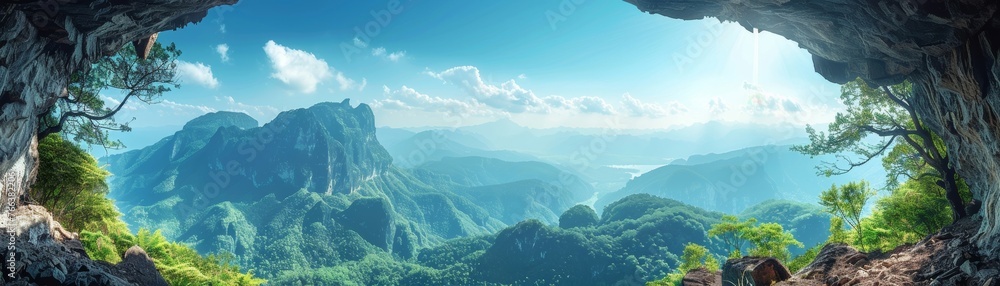 Deep within the mountains lies a hidden cave, where mythical creatures