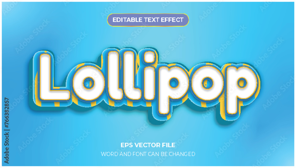 Lollipop editable text effect template
