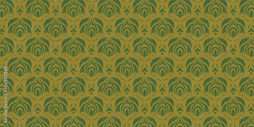 Modern Thai pattern background with gold and green color combination
Modern Thai pattern background with gold and green color combination