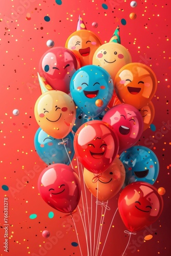 Wallpaper Mural Celebrate with joy using this smiley bouquet vector design, perfect for adding a touch of happiness to your birthday greetings. Torontodigital.ca