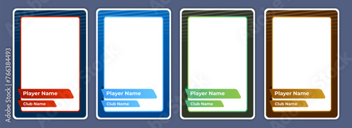 game card border template with gradient variant color from game card or playing card