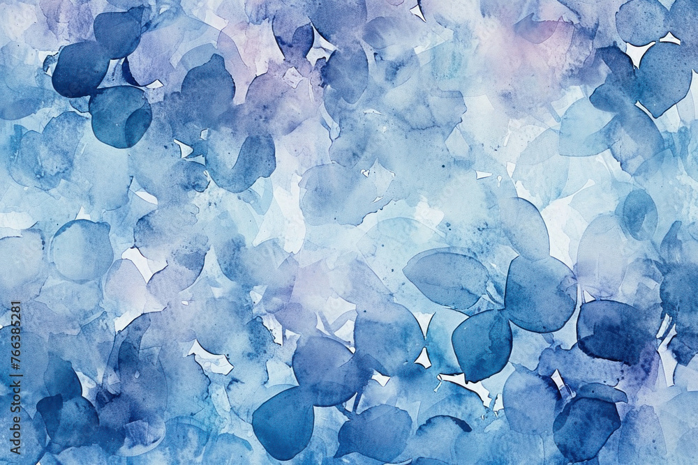 Beautiful Blue and White Flower Watercolor Painting with Blue Sky Background on WhiteCanvas Beautiful Blue and White Flower Watercolor Painting with Blue Sky Background on WhiteCanvas