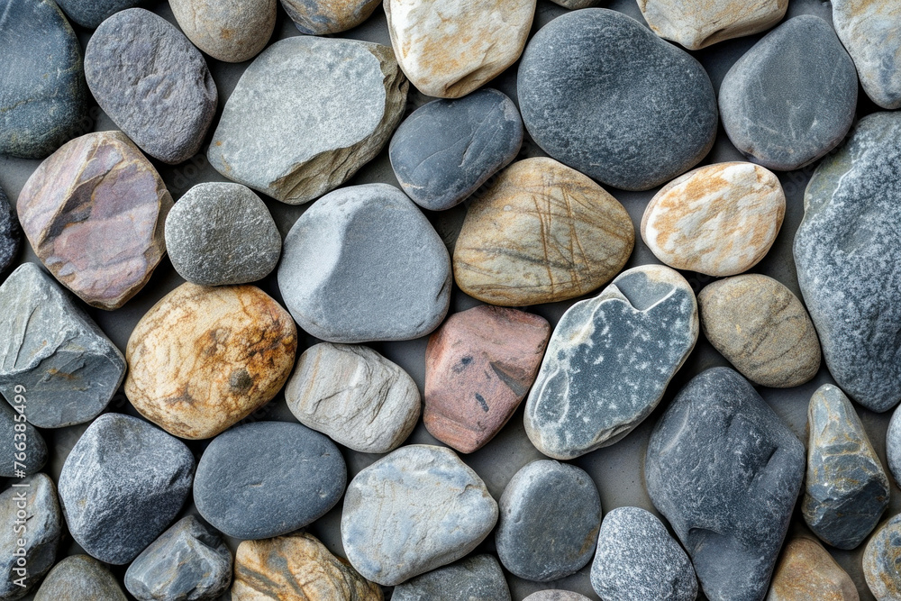 Pattern of Rocks and Pebbles Arranged in a Stack on Top of Each Other in Nature Setting Pattern of Rocks and Pebbles Arranged in a Stack on Top of Each Other in Nature Setting