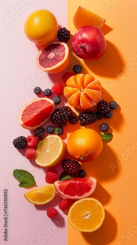 Summer poster with fruit