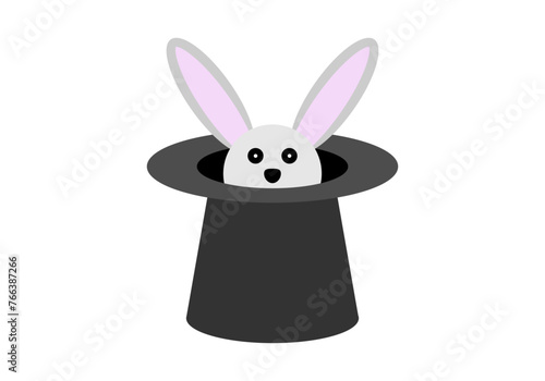 Icono de sombrero de mago con un conejo.