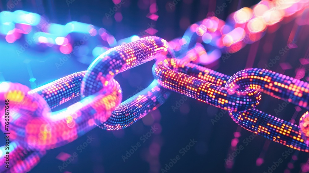 Safety, interconnectedness, and strength in unity are depicted in a futuristic background featuring a colorful chain, reflecting the security concept.
Safety, interconnectedness, and strength in unity are depicted in a futuristic background featuring a colorful chain, reflecting the security concept.