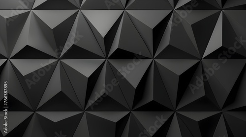 Striking Monochromatic Geometric Abstract Pattern with Triangular Facets