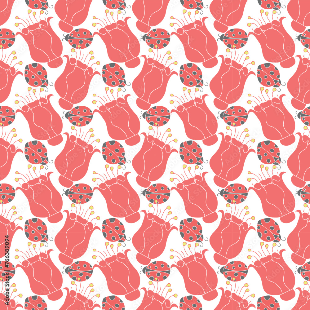 Spring floral pattern. Seamless pattern with flowers Spring floral pattern. Seamless pattern with flowers