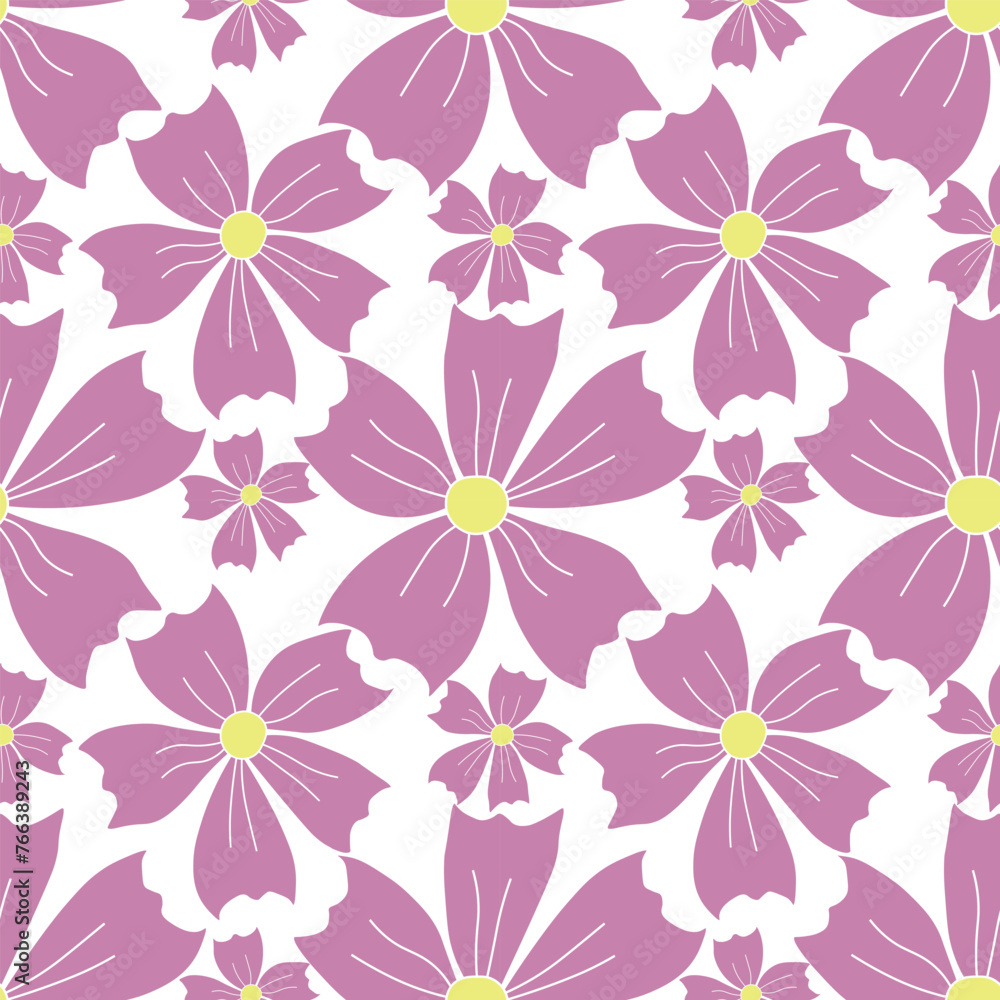 Spring floral pattern. Seamless pattern with flowers