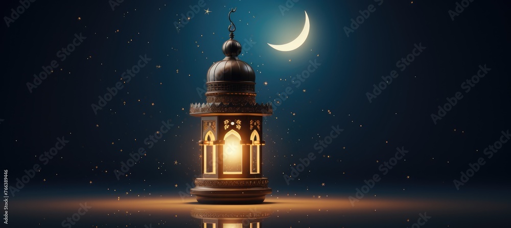 beautiful ornate lantern with star on night sky background for eid mubarrak or ramadan kareem, greeting card, template banner design concept beautiful ornate lantern with star on night sky background for eid mubarrak or ramadan kareem, greeting card, template banner design concept