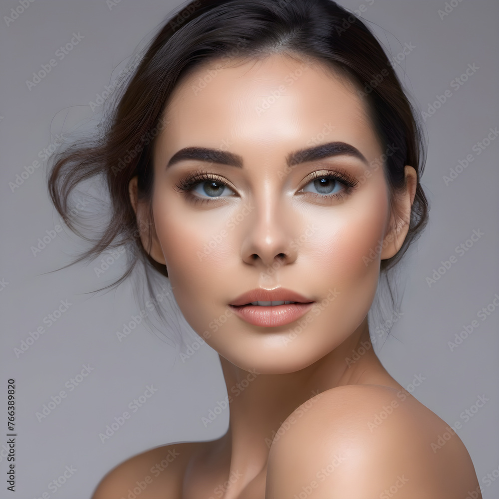 Woman with transparent makeup enhancing her natural beauty; skin appears flawless, luminous.
Generative AI. Woman with transparent makeup enhancing her natural beauty; skin appears flawless, luminous.
Generative AI.