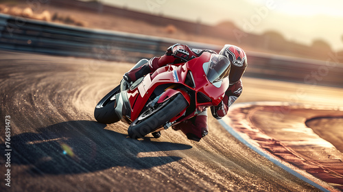 Speed bike Rider on Motorcycle Grand Prix