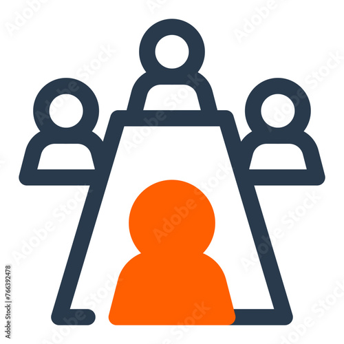 Board of Directors Convening in The Boardroom Vector Icon Illustration