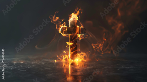 Burning cross