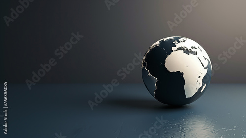 Earth globe on dark background