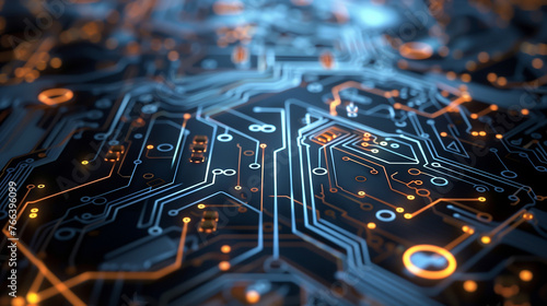 Circuit board technology, computer background