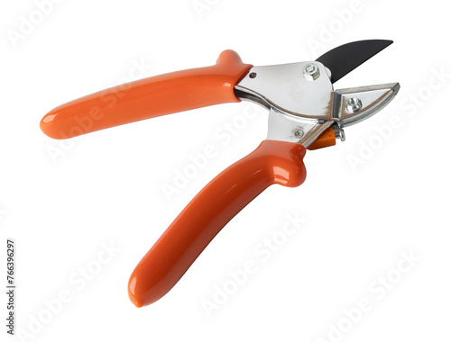 Secateurs with orange handles