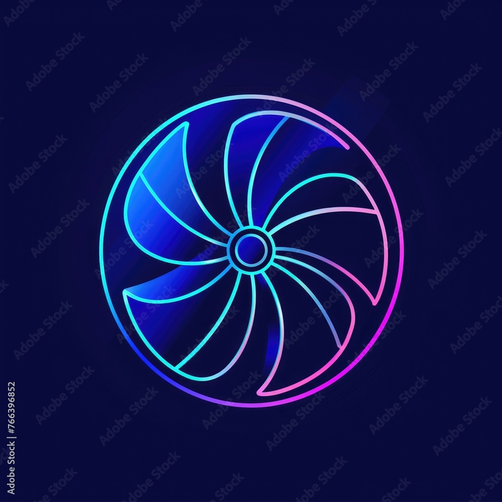 Fan Symbol. Linear Style Sign for Mobile Concept and Web Design Illustration. Perfect for Computer and Electronic Hardware Related Projects Fan Symbol. Linear Style Sign for Mobile Concept and Web Design Illustration. Perfect for Computer and Electronic Hardware Related Projects