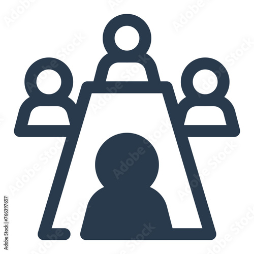 Board of Directors Convening in The Boardroom Vector Icon Illustration