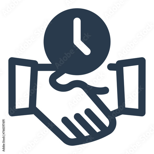 Business Negotiation Summit in The Boardroom Vector Icon Illustration