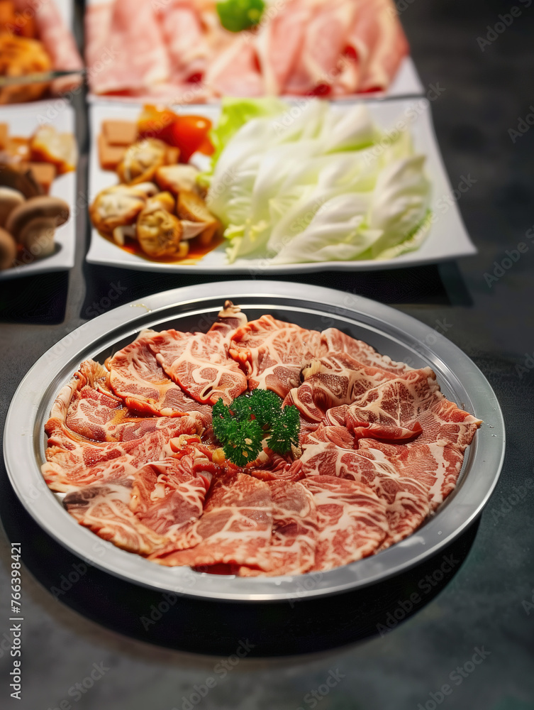 Sliced meat on the plate,created with Generative AI tecnology.
Sliced meat on the plate,created with Generative AI tecnology.