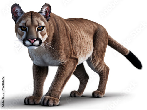 puma mountain lion isolated
