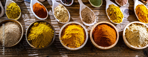 Composition with assortment of spices and herbs