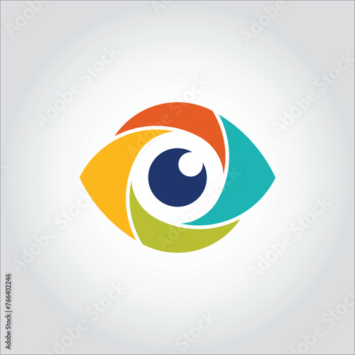 Eye care logo design on white background