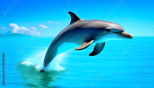 dolphin jumping in the water © Iqra