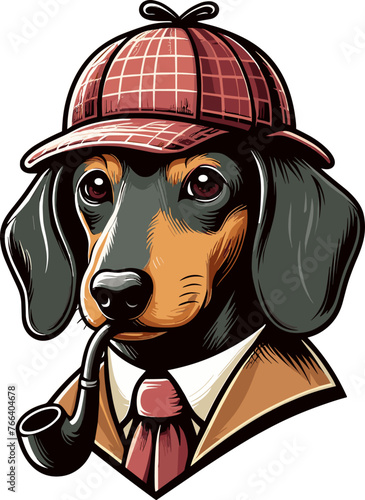 Noble and Polished Dog Illustration