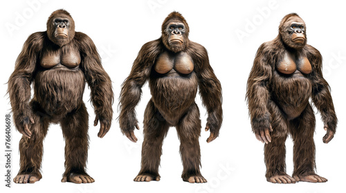 Bigfoot isolated on a white background