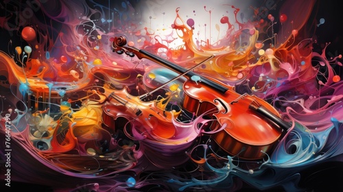 Vibrant and Dynamic Modern Musical Symphony Performance © Sittichok