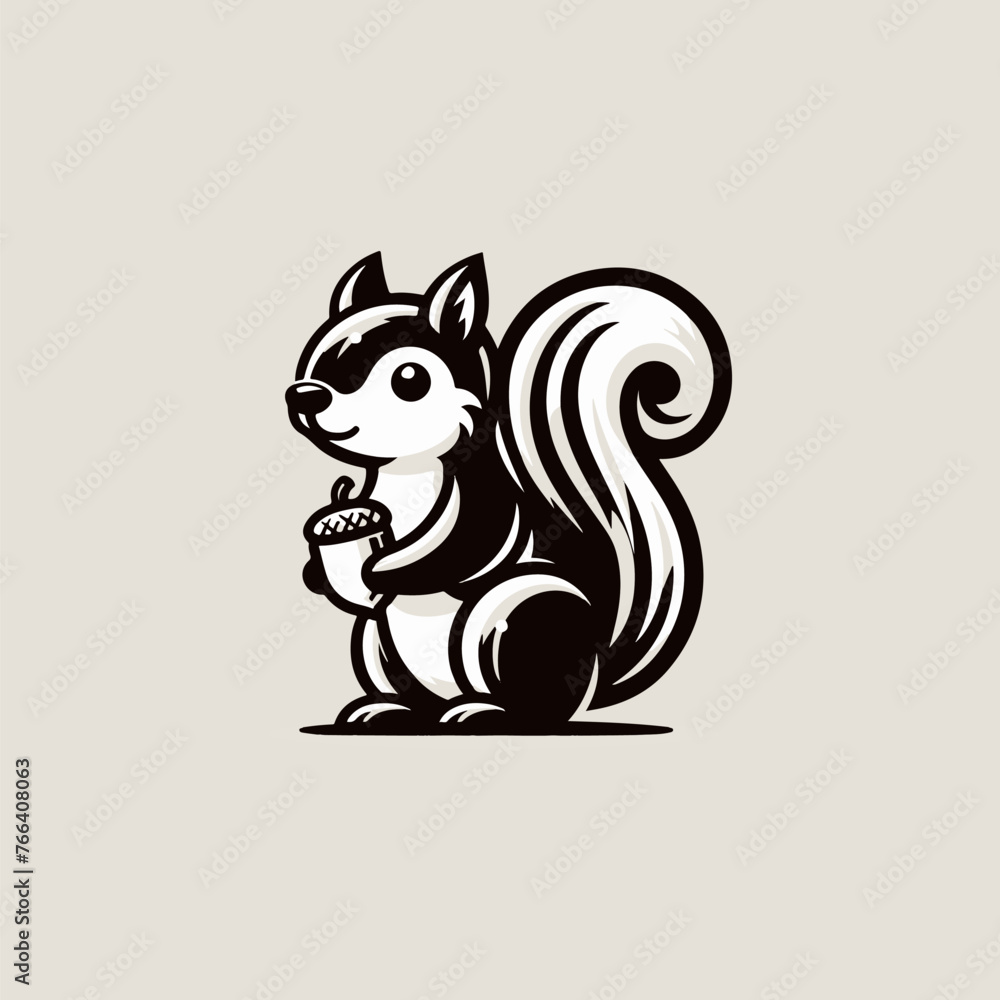 A squirrel depicted in vector art A squirrel depicted in vector art