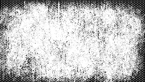 Vector grunge abstract black and white background circle dot texture fully editable